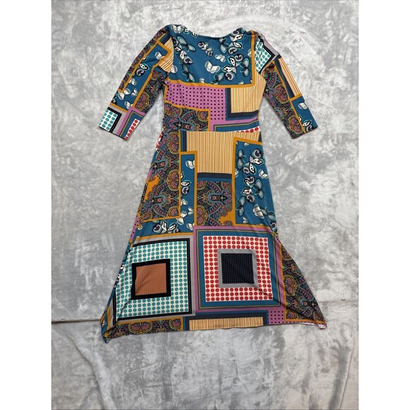 Uncle Frank Anthropologie Women’s Small Boho Patchwork V-Neck Dress Multicolor - Picture 7 of 7